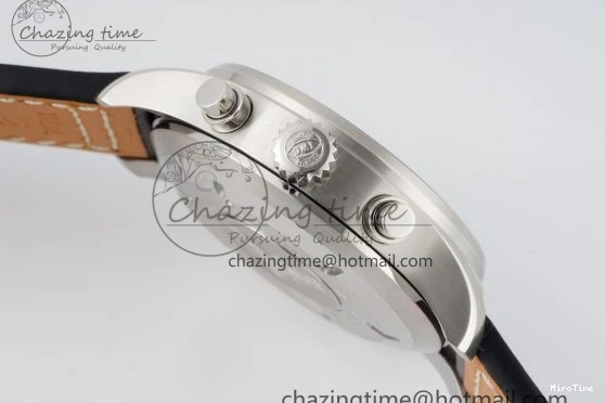 MIROTIME 0520 Pilot Chrono SS AZF 1:1 Best Edition Blue Dial on Brown Leather Strap A TimelessDesign 7060